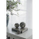 Floral Brown and White Decorative Orbs