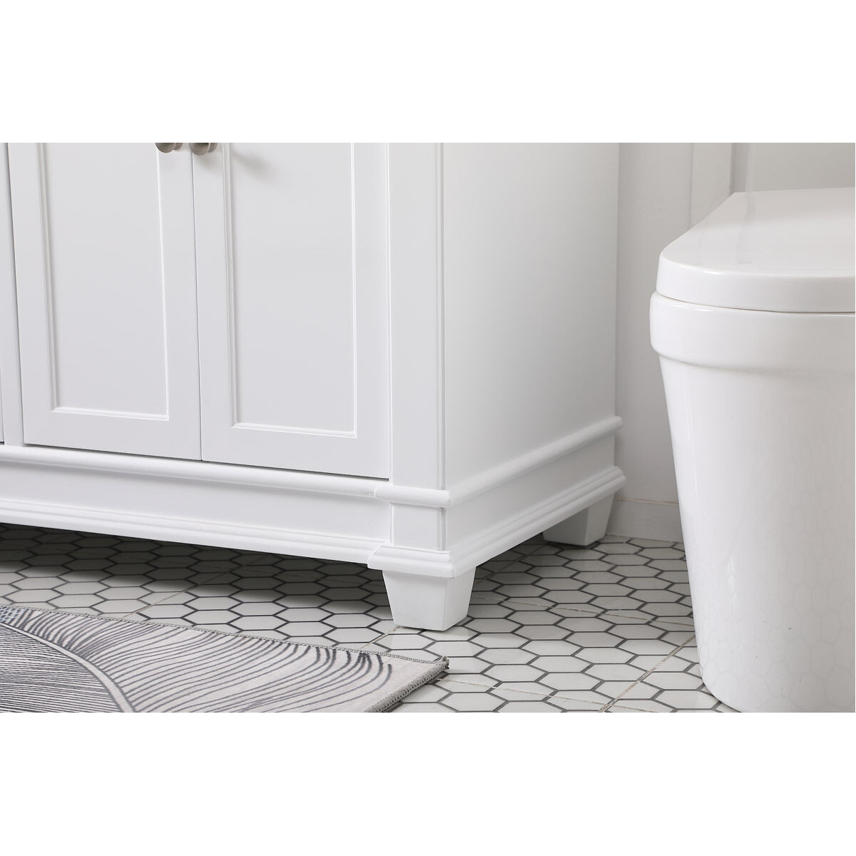 Wesley 60 X 22 X 35 inch White Vanity Sink Set