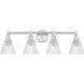 Auden 4 Light 31.75 inch Brushed Nickel Bath Vanity Wall Light