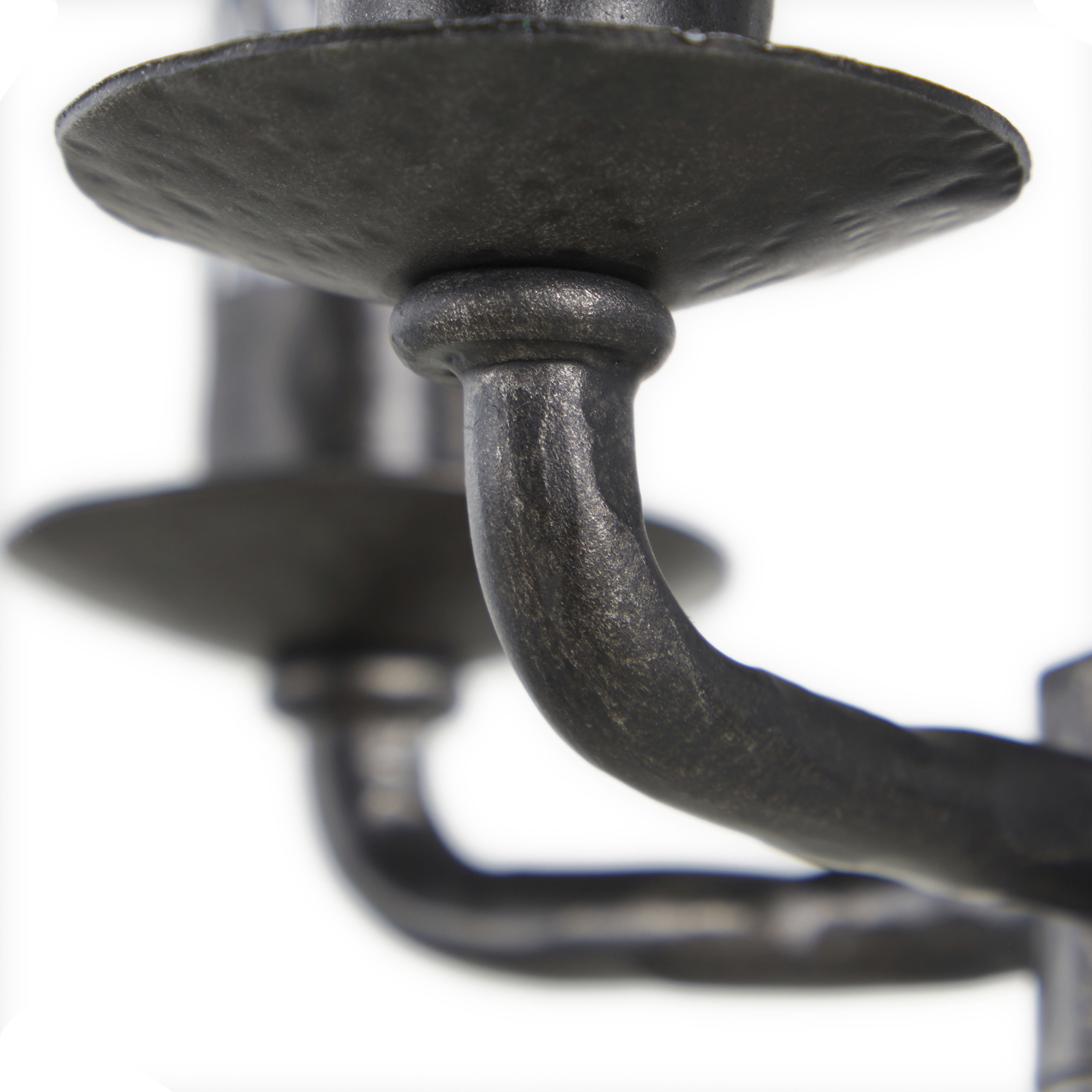 Clover 4 Light 12.5 inch Black Forged Iron Pendant Ceiling Light