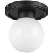 Alora Mood Fiore 1 Light 6 inch Matte Black Semi Flush Mount Ceiling Light