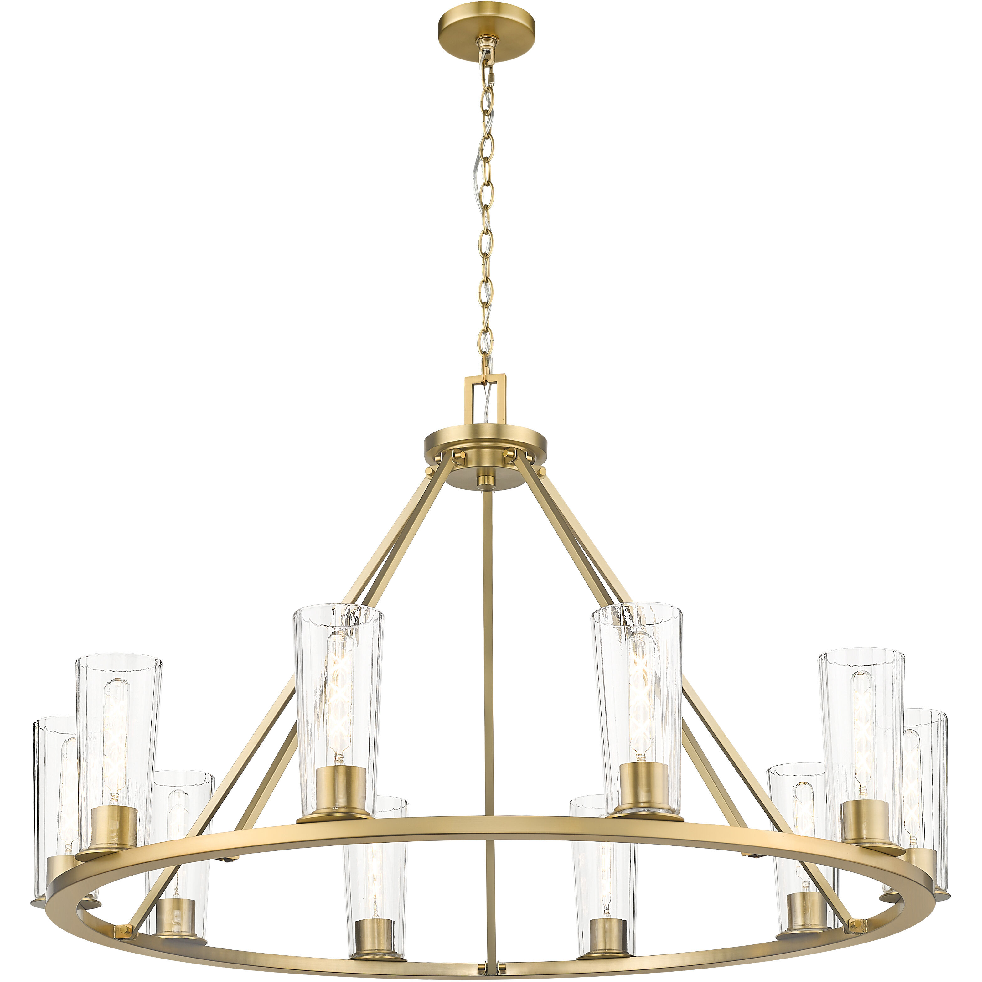 Titus 10 Light 46 inch Modern Gold Chandelier Ceiling Light