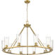 Titus 10 Light 46 inch Modern Gold Chandelier Ceiling Light
