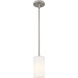 Downtown Urban Crown Point 1 Light 3.88 inch Satin Nickel Pendant Ceiling Light in Matte White