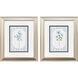 Blooms & Stripes Blue and White and Green Framed Art, Propac