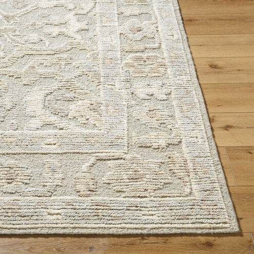 Leros 108 X 72 inch Ash / Light Silver / Pearl / Sterling Grey Handmade Rug in 6 x 9