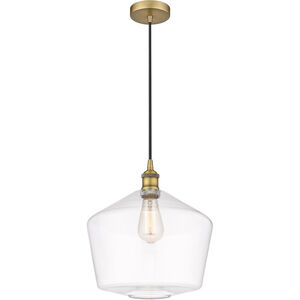 Edison Cindyrella LED 12 inch Brushed Brass Mini Pendant Ceiling Light