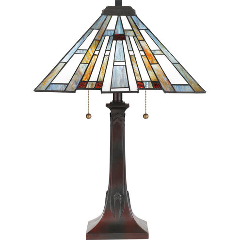 Maybeck 25 inch 75 watt Valiant Bronze Table Lamp Portable Light