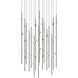 Constellation Aries LED 21.5 inch Espresso Black Pendant Ceiling Light in 20 ft. Cord, 2200K, Clear Faceted Acrylic