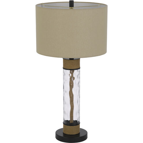 Bartow 32 inch 150.00 watt Black and Burlap Table Lamp Portable Light