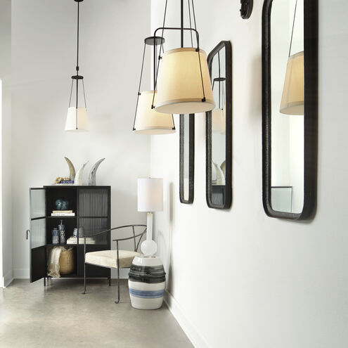 Kai Grey Hide & Black Hand Forged Iron Chair