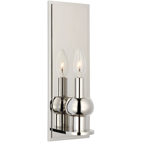 Paloma Contreras Comtesse LED 5 inch Polished Nickel Sconce Wall Light, Medium