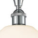 Edison Bristol Glass 1 Light 16 inch Polished Chrome Semi-Flush Mount Ceiling Light in Matte White Glass