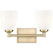 Oren 2 Light 16 inch Modern Gold Bath Vanity Light Wall Light