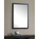Salima 36 X 24 inch Matte Black and Clear Mirror