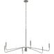 Pilar 6 Light 50 inch Brushed Nickel Chandelier Ceiling Light