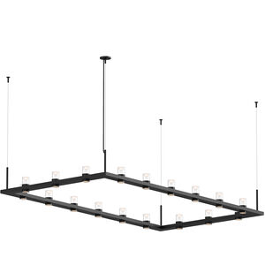 Intervals LED 104 inch Satin Black Pendant Ceiling Light