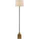 Keeler 58.75 inch 100 watt Antique Brass and Black Floor Lamp Portable Light