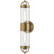 Alora Mood Lancaster 2 Light 3.88 inch Aged Gold Bath Vanity Light Wall Light