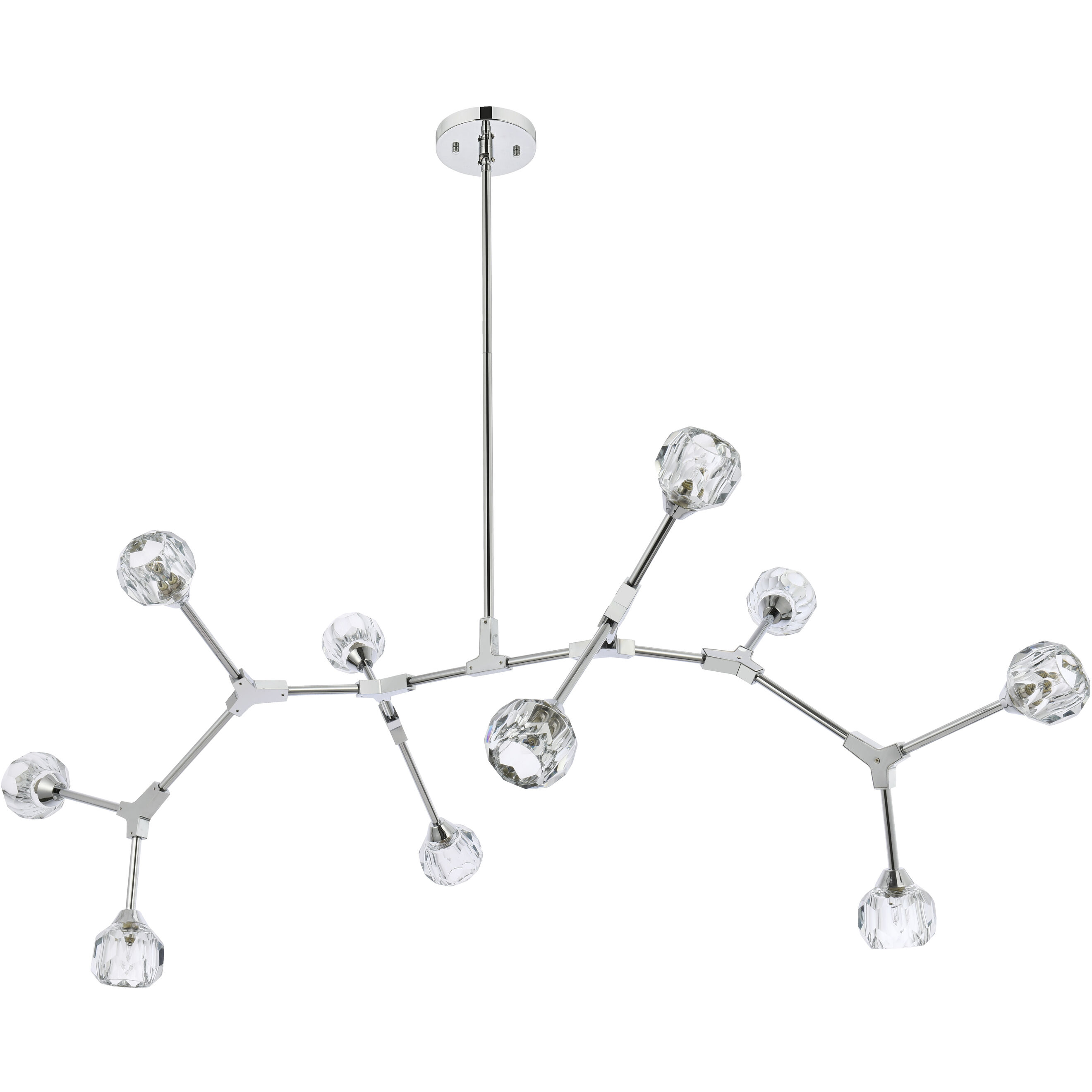 Zayne 10 Light 56 inch Chrome Pendant Ceiling Light