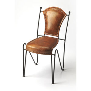 Accent Seating Coriander Iron & Leather Brown Leather Accent Chair