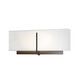 Exos 2 Light 16.5 inch Oil Rubbed Bronze ADA Sconce Wall Light in Natural Anna, Square