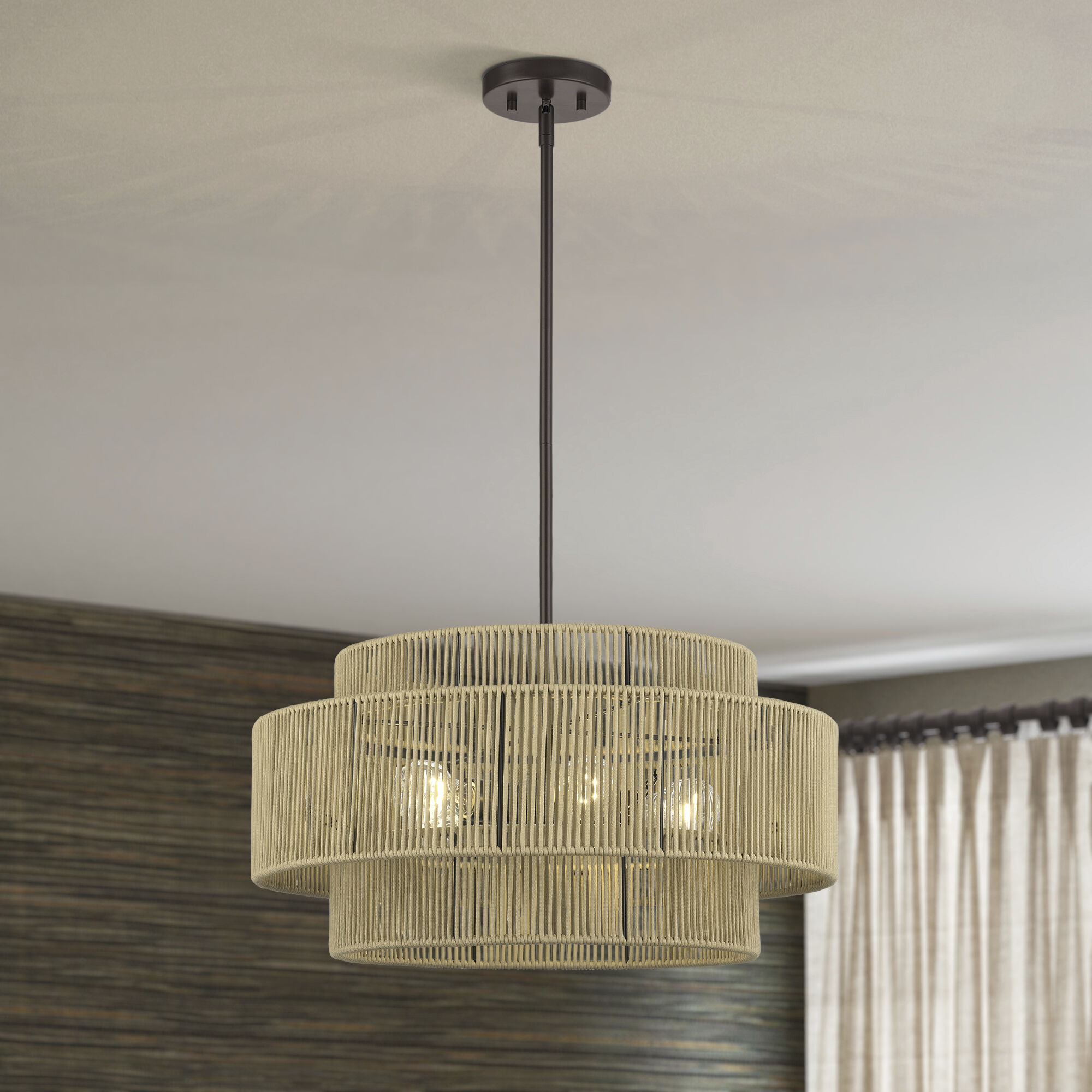 Acordia 5 Light 22 inch English Bronze Pendant Chandelier Ceiling Light