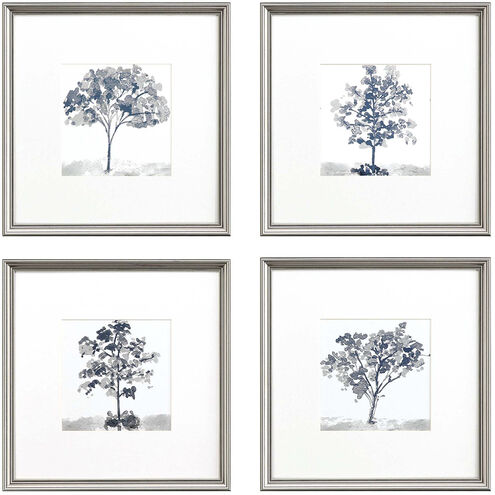 Landscapes Blue and Neutral and Gray Framed Art
