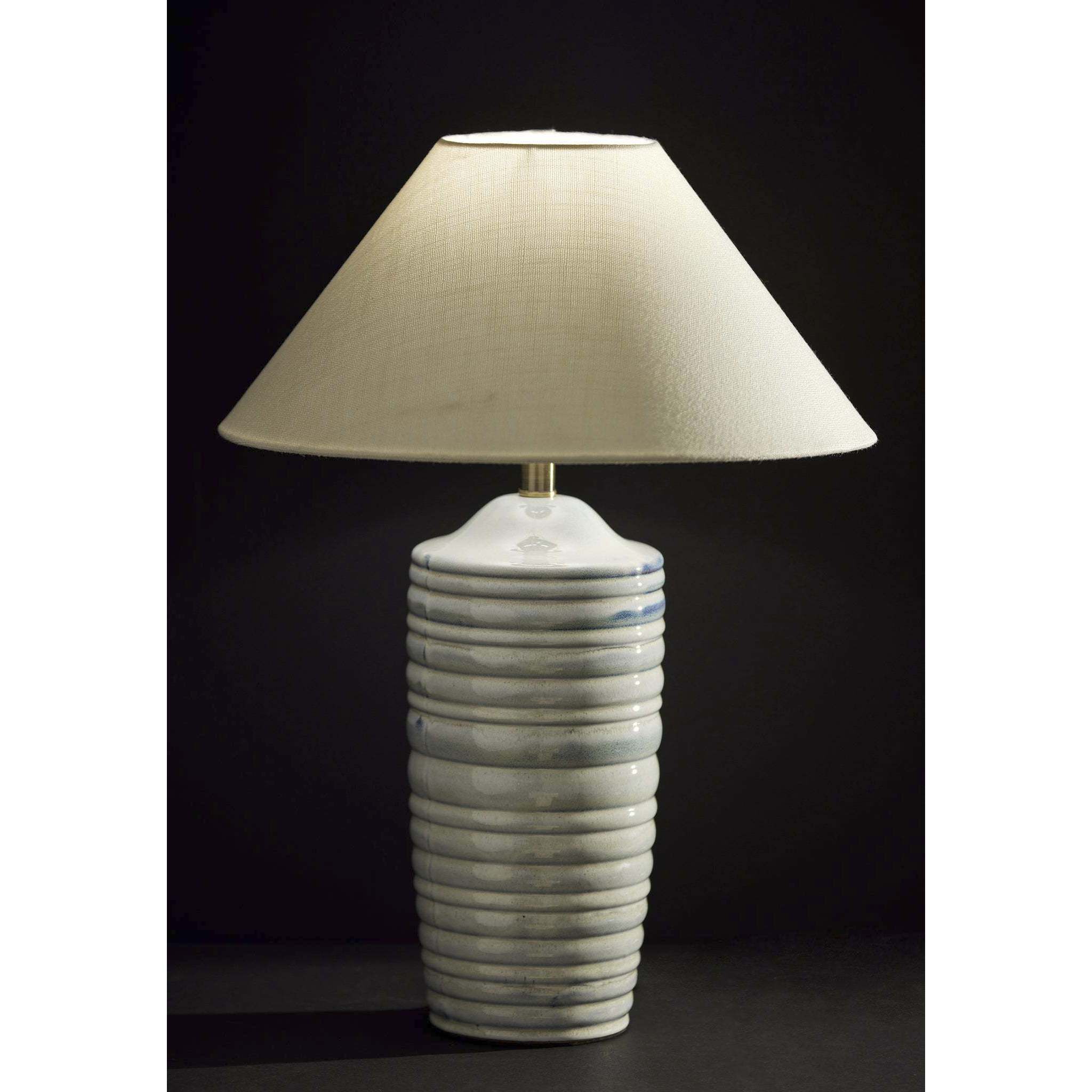 Catalina 25 inch 100.00 watt Light Blue Ribbed Ceramic Table Lamp Portable Light