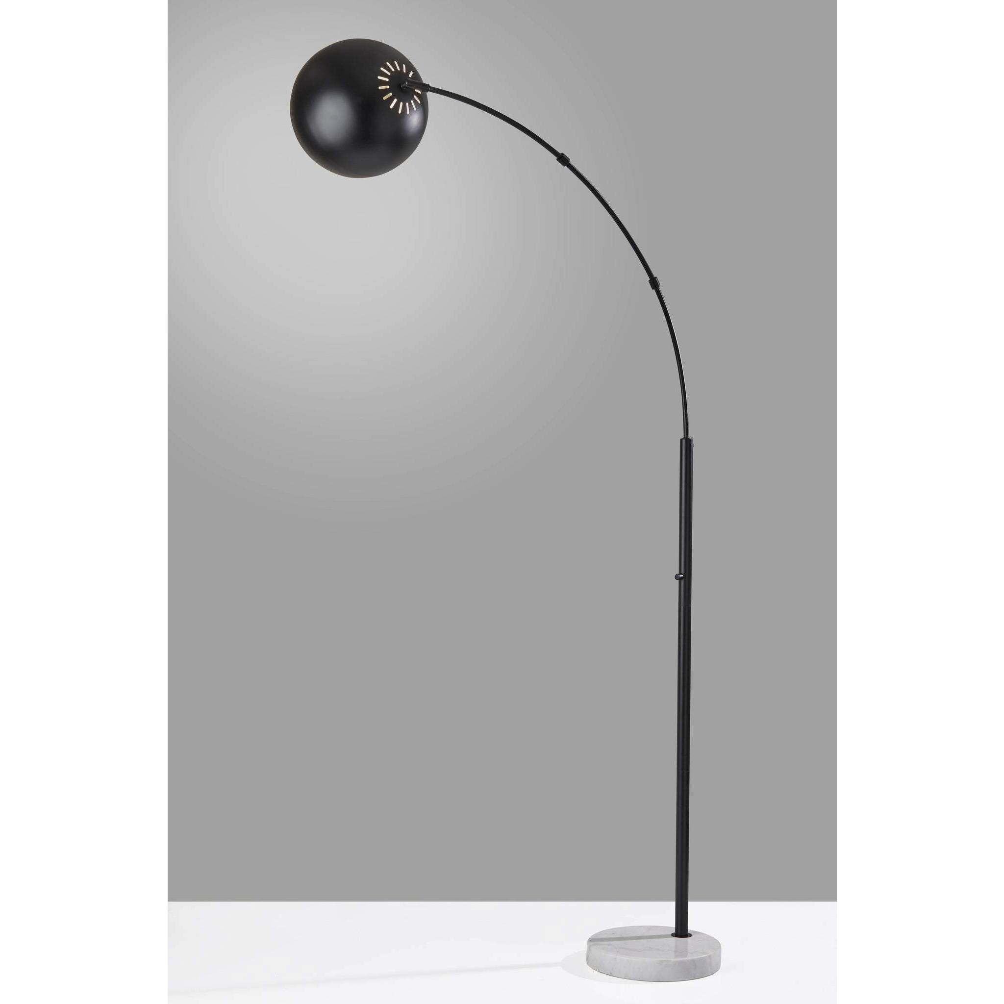 Astoria 78 inch 100.00 watt Black Arc Floor Lamp Portable Light