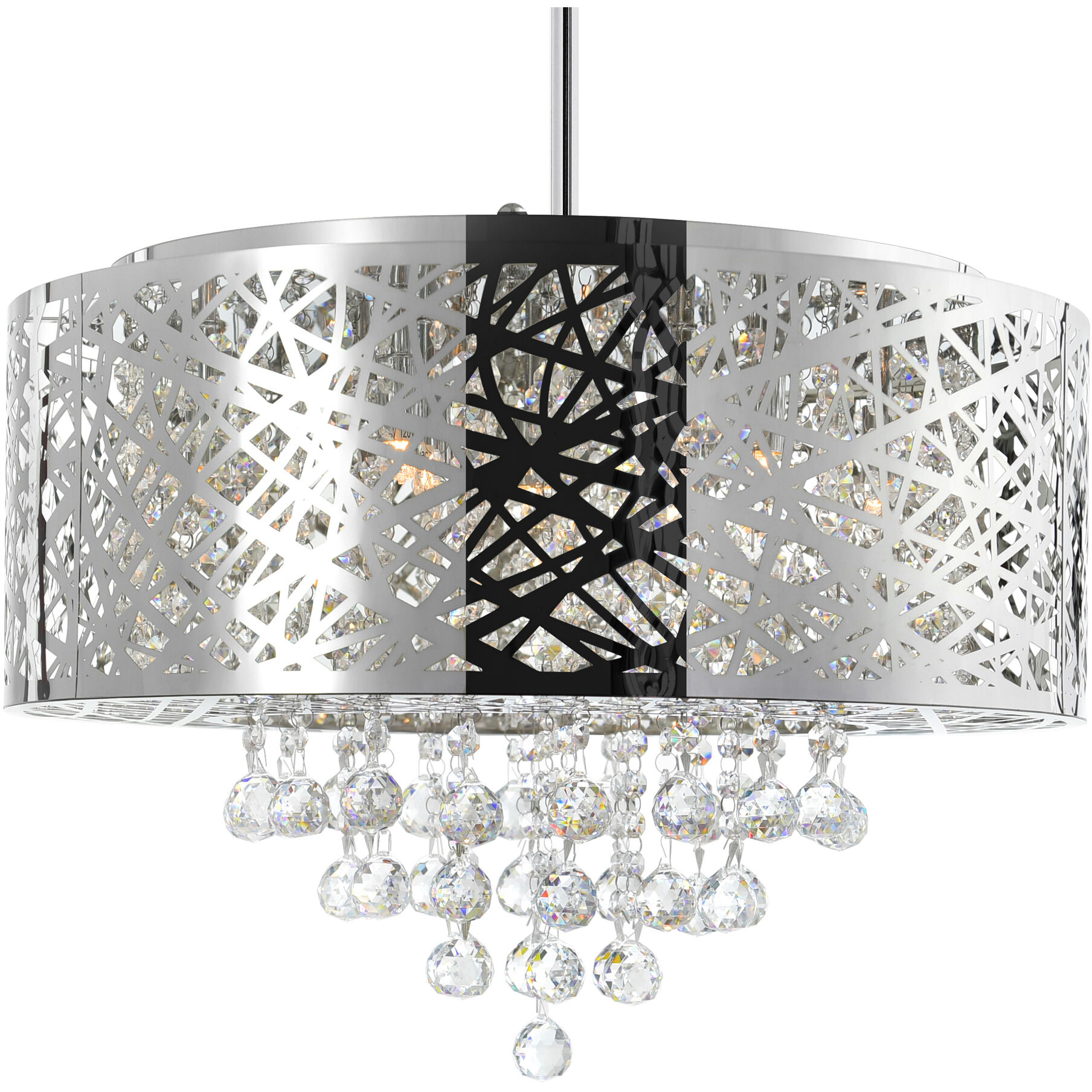 Eternity 9 Light 22 inch Chrome Drum Shade Chandelier Ceiling Light