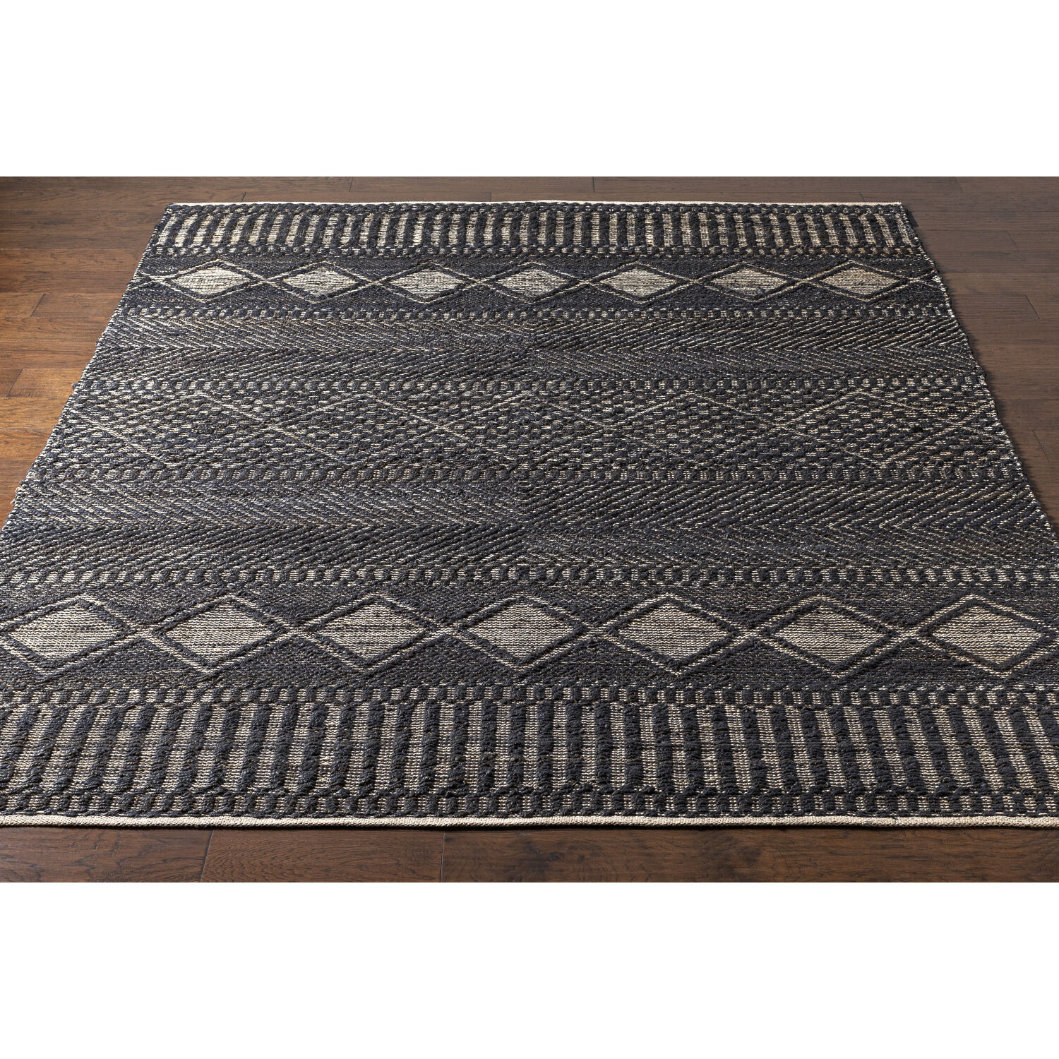 Santa Barbara 144 X 106 inch Black Rug in 9 X 12, Rectangle