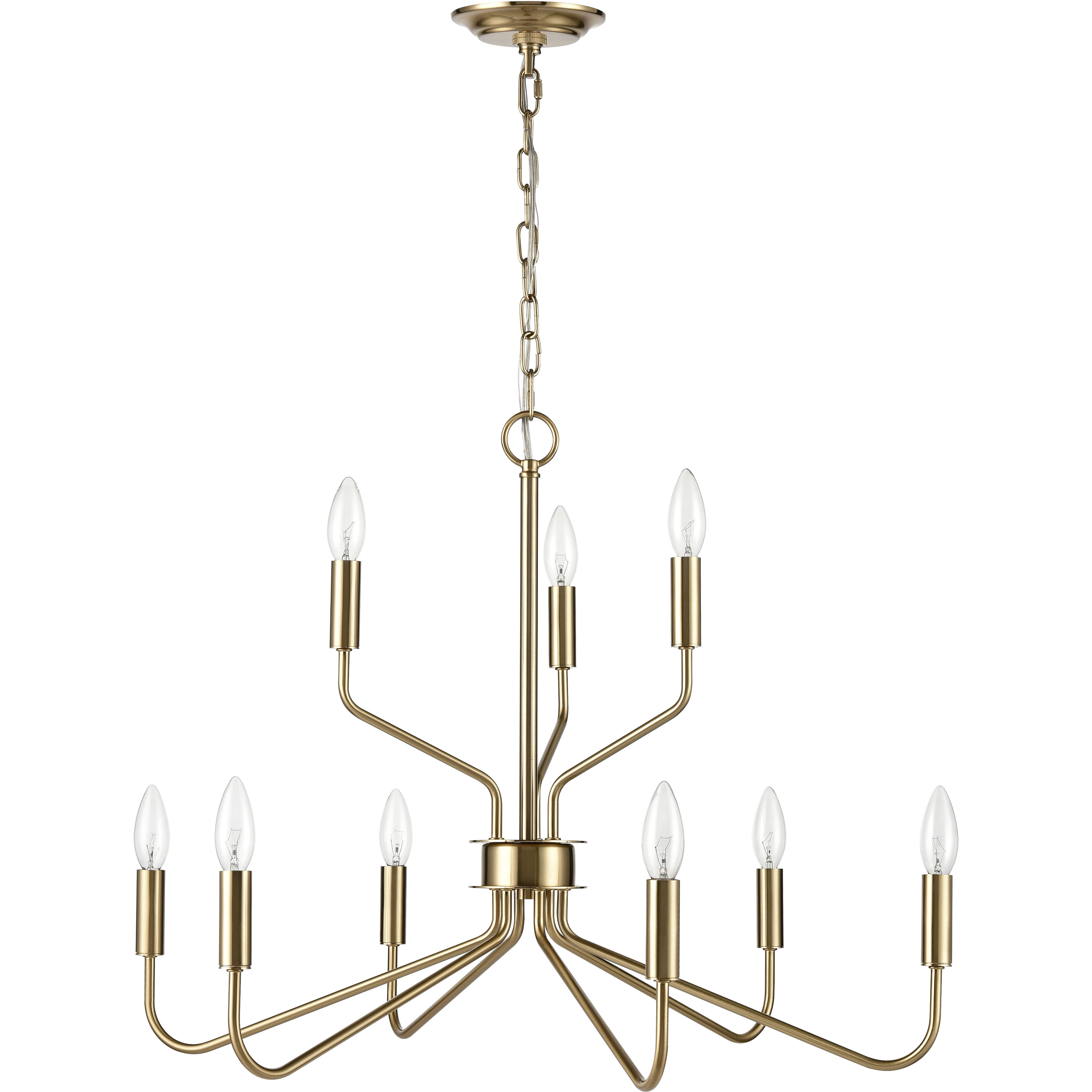 Genista 9 Light 28 inch Brass Chandelier Ceiling Light