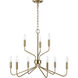 Genista 9 Light 28 inch Brass Chandelier Ceiling Light