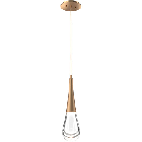 Rain Drop LED 6 inch Novel Brass Pendant Ceiling Light in 2700K LED