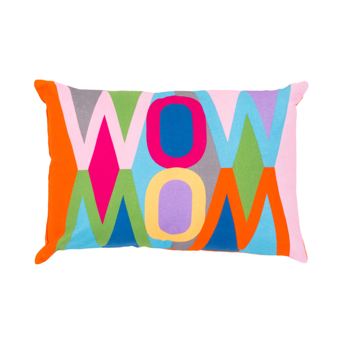 Mod Pop 19 X 13 inch Bright Blue and Bright Orange Lumbar Pillow