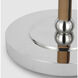 Thomas O'Brien Bryant2 27.5 inch 15.00 watt Polished Nickel and Natural Leather Wrapped Table Lamp Portable Light, Large
