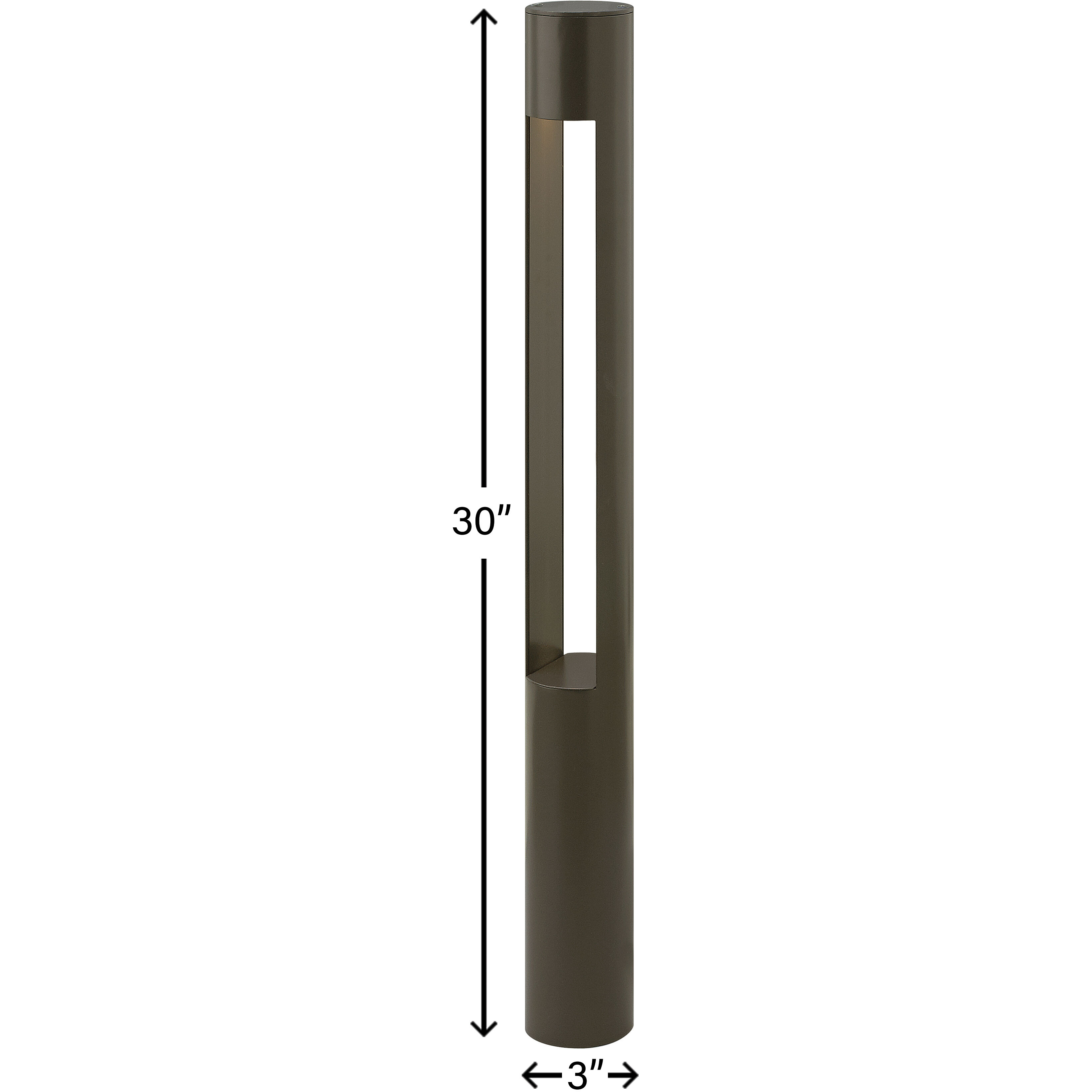 Atlantis 120v 8.00 watt Bronze Landscape Path Bollard, Round