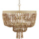 Sabia 6 Light 28 inch Coco Cream Chandelier Ceiling Light