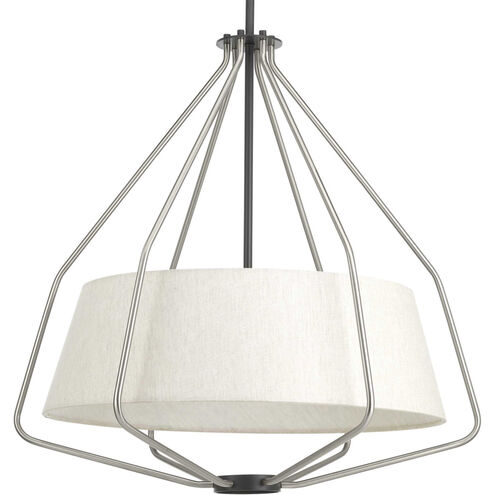 Hangar 3 Light 24 inch Brushed Nickel Pendant Ceiling Light, Design Series