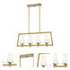 Hyde Park 4 Light 36 inch Vintage Gold Island Pendant Ceiling Light