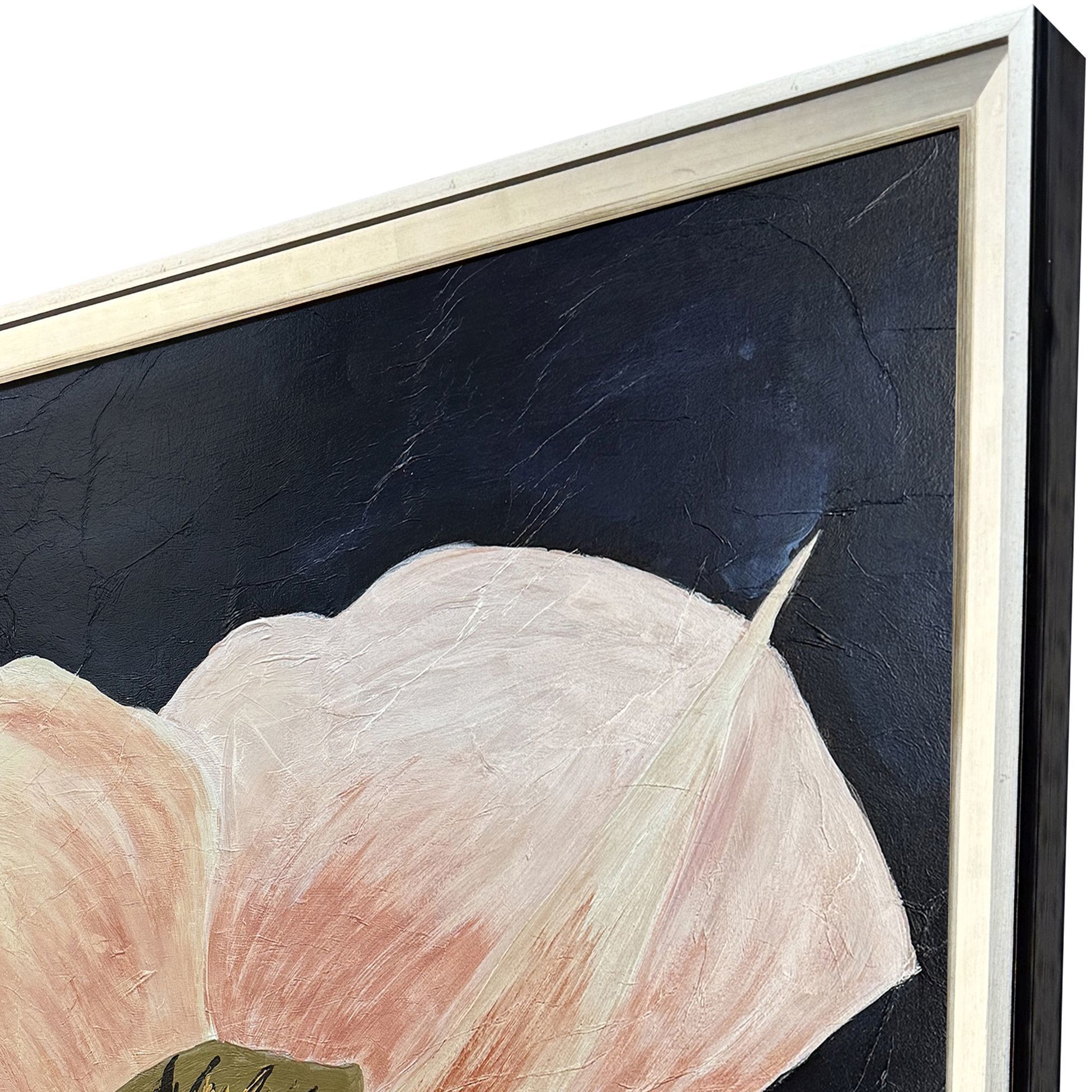 Poppy Perfection Pink and Blue and Black and White Framed Art, The Studio