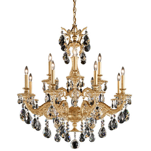 Milano 12 Light 33 inch Parchment Gold Chandelier Ceiling Light in Cast Parchment Gold, Milano Spectra