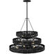 Ophelia LED 30 inch Black Chandelier Ceiling Light, Multi Tier