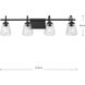 Martenne 4 Light 31.87 inch Matte Black Bathroom Vanity Light Wall Light