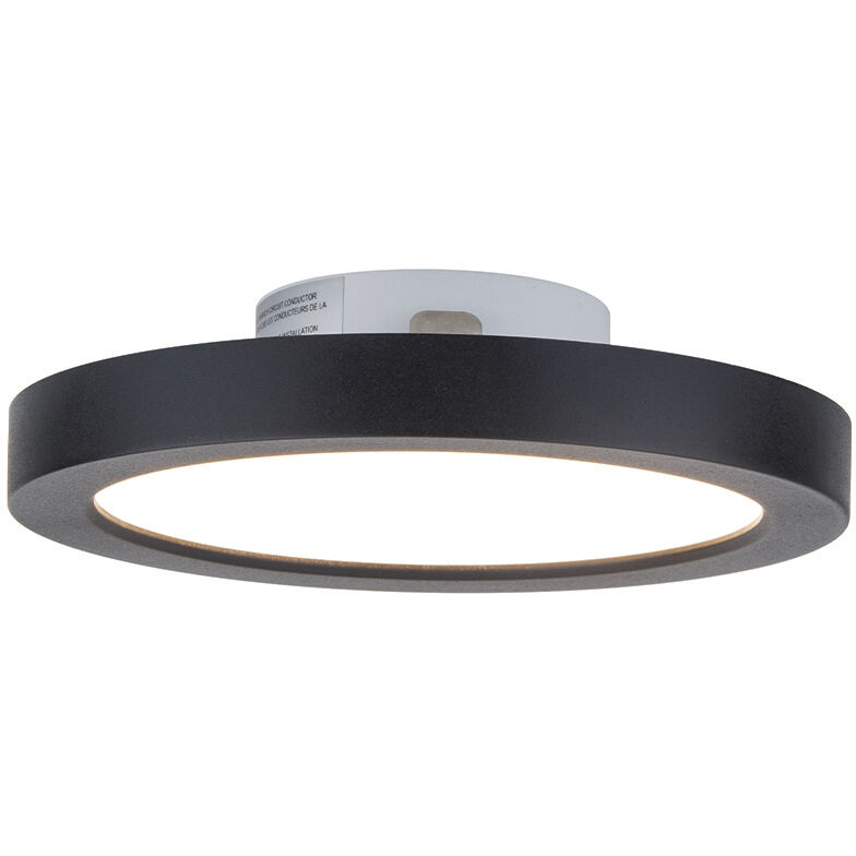 Round LED 5.25 inch Black Flush Mount Ceiling Light in 3500K, 1, WAC Limited