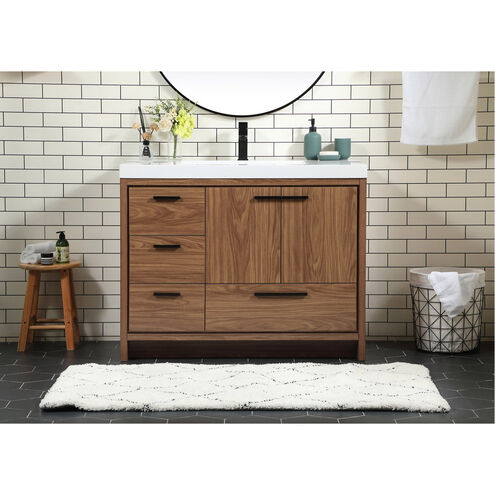Wyatt 42 X 22 X 34 inch Walnut Brown Vanity Sink Set