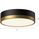 Alora Mood Brisbane 3 Light 16 inch Aged Gold/Matte Black Flush Mount Ceiling Light