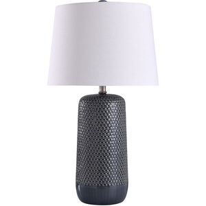 Galey 30 inch 100.00 watt Navy Blue and White Table Lamp Portable Light 