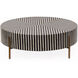 Chameau 36 X 12 inch Black/White and Brass Coffee Table
